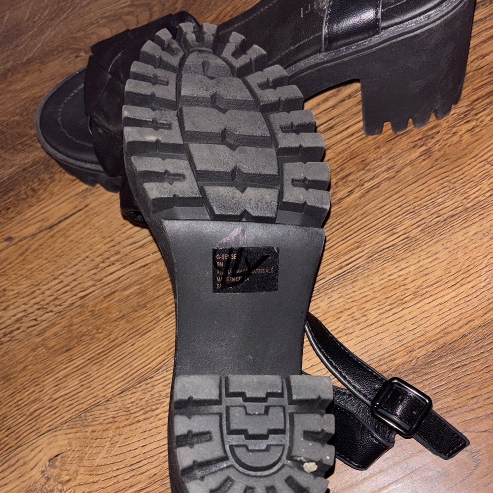 Madden Girl Black Strappy Heels - Picture 3 of 4